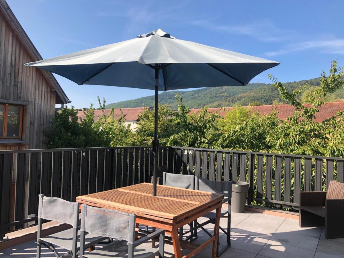 Appartement 2 Chambres Au Coeur Du Vignoble Avec Terrasse リクヴィール エクステリア 写真